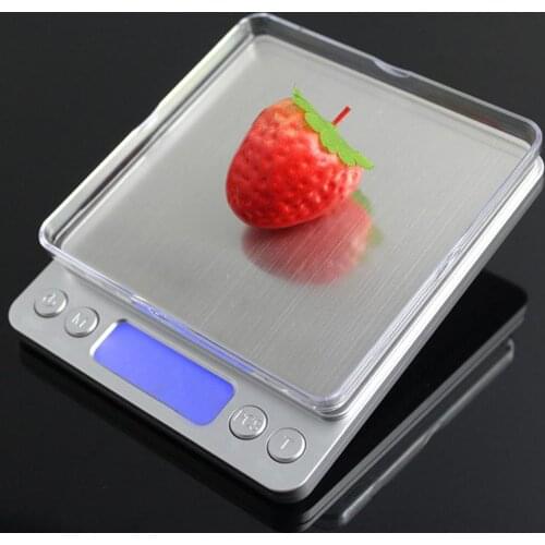 3kg/0.1g 500g/0.01g Stainless Steel Digital LCD Kitchen Jewelry Electronic Scale