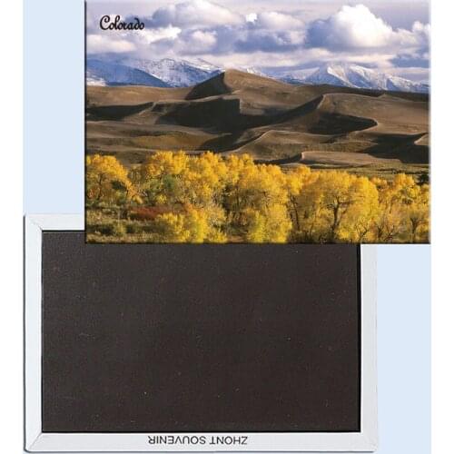 Dunes and Fall Color, Colorado, Magnetic refrigerator stickers, tourist souvenirs, small gifts 24732