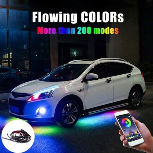 Colorful RGB LED Car Decor Light Bar Led Color-changing Auto Car Chassis Atmosphere Lamp Neon Auto ​Decorative Light App Control