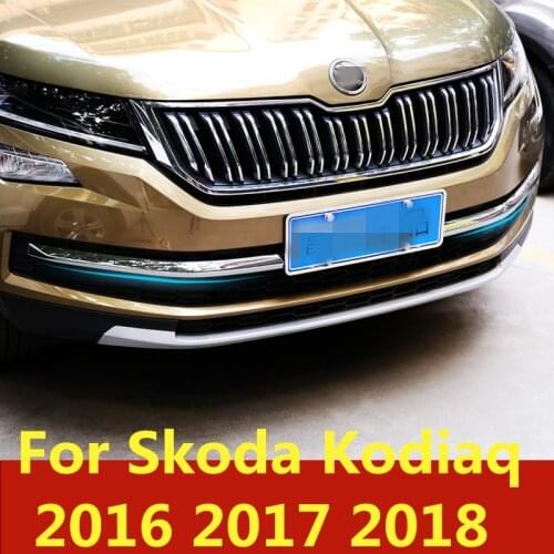 Grille decorative trim strip light subfloor under net trim strip under the modified hood Accessories For Skoda kodiaq 2016-2018