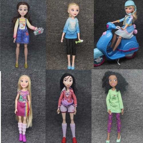 Disney Princess Ralph Breaks the Internet Movie Dolls Elsa Rapunzel Mulan Cinderella Belle Tiana Wreck It Ralph