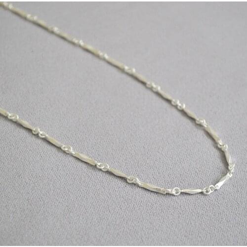 European and American Vintage Normcore Style Hand-Assembled Textured Chain Long Necklace