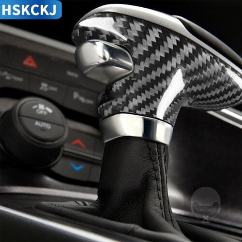 For Dodge Challenger 2015+ Multiple Colors Carbon Fiber Replacement Car Gear Shift Knob Cap Cover Decor Styling Accessories