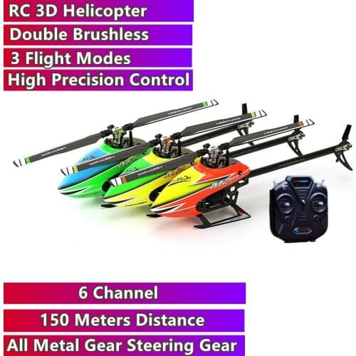 Dual Brushless Direct Drive RC Helicopter 6-CH 3 Flight Modes High-Precision Control All-Metal Steering Gear Toys For Children