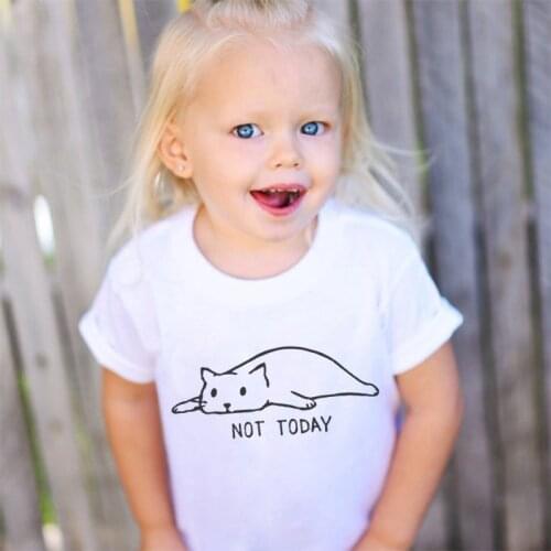 T-Shirts Girls Clothes Boys Animal Children T-Shirt Kids Summer Cat Lively Cute Funny Baby T Shirts Tops Camisetas De Mujer