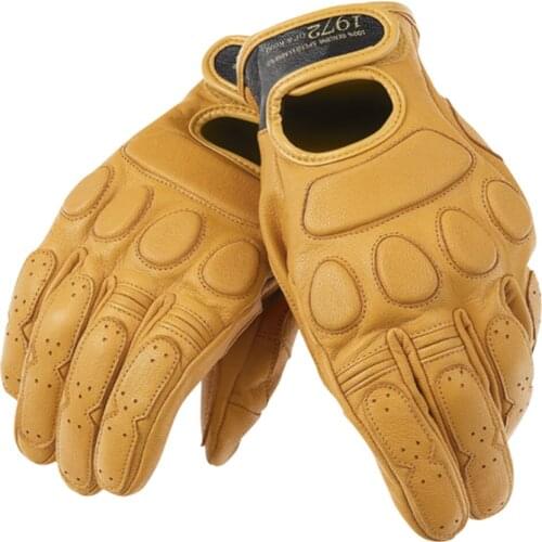 Classic Style Dain Blackjack Gloves Retro Motorcycle Goatskin Leather Racing Gloves City Street Motorbike Racer Gloves Guantes