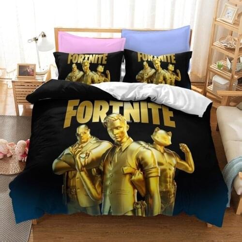 Bedding Set for Kids Fortnite Soft Duvet Cover Family Size King Queen Size Bedding Set Anime Bedlinen Duvet Cover Pillowcases