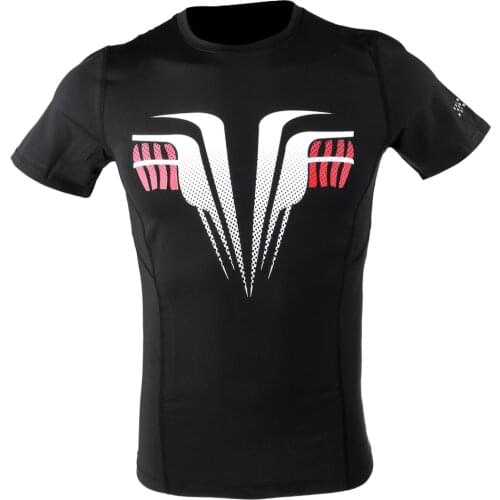 Lightweight Tight Mens Short Sleeve T-shirt Tee Sports Compression Cycling Fitness Gym Top Black