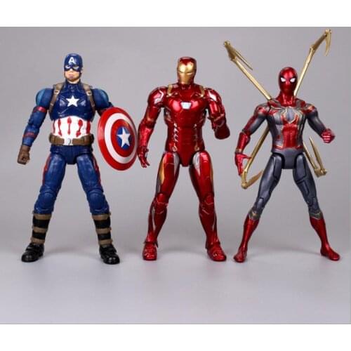 Marvel Avengers All Characters Infinity War Vision Thanos Spider-man Hulk Iron Man Scarlet Witch PVC Action Figure Toys