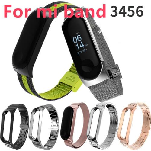 Metal strap For Xiaomi Mi band 3 and 4 Smart Bracelet Metal wristband Stainless Steel Strap For Xiaomi Mi band 3 Smart band