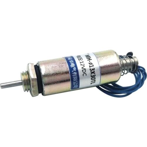 13X30TL Push-pull type crash type miniature electromagnet DC 12V 24V Tubular Electric Solenoid Electromagnet Stroke 6mm 50g