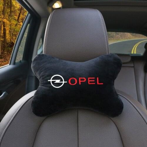 1 / 2PCS Car Headrest Car Seat Cover Head Neck Rest Cushion Support Seat Accessories Pillow For Opel Corsa Insignia Car Styling