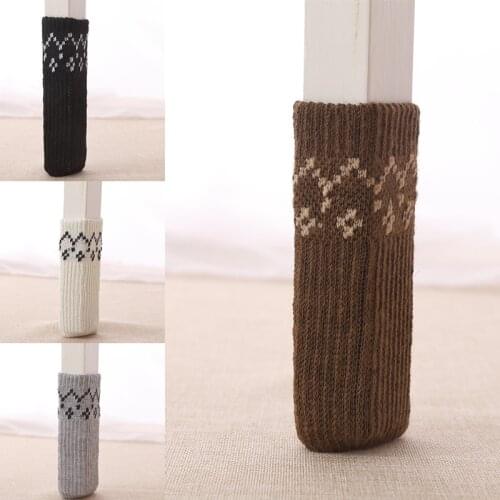 Table And Chair Foot Pad Foot Cover Double-Layer Knitted Protective Cover Mute Wear-Resistant Non-Slip Mat Floor Protector