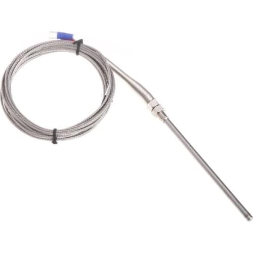2021 New 3m/10ft K type Thermocouple 100mm Probe Stainless Steel High Temperature Sensor