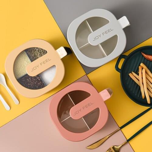 New kitchen accessories Multi-style Materials Box Set Plastic Four-style Materials Seasoning Pot Salt Pot for home kitchen tools