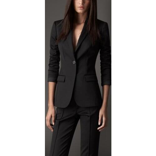 Formal Custom made Black Women Business suit New 2015 Spring Autumn Ladies Work Clothes Uniform