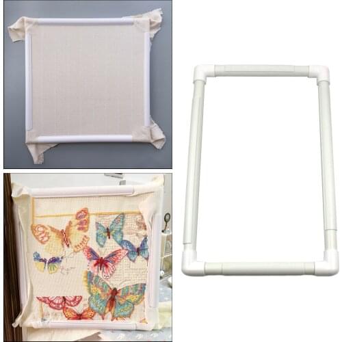 Plastic Embroidery Clip Frame Tapestry Scroll Embroidery Frame with Plastic Clip Holder Cross Stitch DIY Craft Sewing Frame