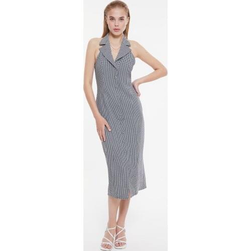 Trendyol Plaids Button Dress TWOSS21EL3581