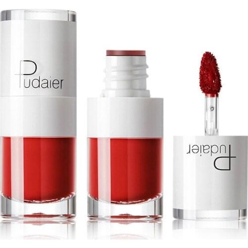 Lipstick 16-color Small White Bottle Matte Lip Gloss Lasting Moisturizing Colorfast Waterproof Cup Lip Glaze Genuine