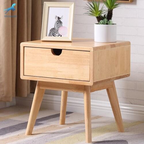 Living Room Bedside Table Nightstand Corner Cabinet Thailand Rubber Wood