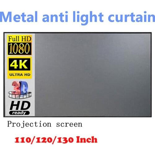 LEJIADA Projector simple curtain Anti-light screen 60 72 84 100 130 inches home outdoor office portable 3d HD projector screen