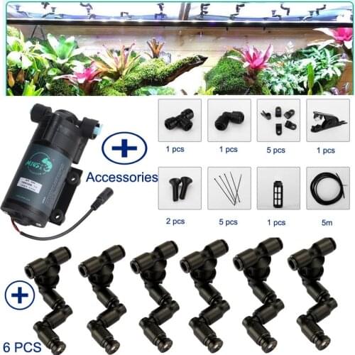 Tank Misting Reptiles Fogger Mist Sprinkler Rainforest Tank 360 Adjustable Aquarium Aquatic Pet Humidification Coooling System