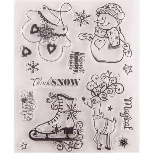 Christmas Gloves Silicone Clear Seal Stamp DIY Scrapbooking Embossing Photo Album Decorative Paper Arts Craft New For 2020