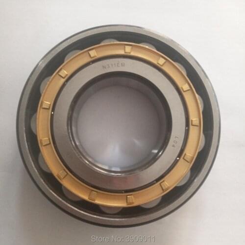 SHLNZB Bearing 1Pcs N208 N208E N208M N208EM N208ECM C3 40*80*18mm Brass Cage Cylindrical Roller Bearings