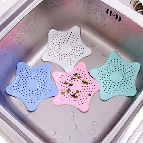 Starfish Type Kitchen Sink Hair Anti-blocking Filter Sewer Block Suction Cup Silicone Floor Drain Kitchen Bathroom Supplies Hot