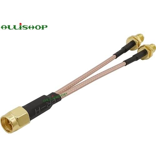 SMA Male Plug to Dual RP SMA Female Jack RG316 Cable WiFi Antenna SMA Male to 2X RP SMA Female Splitter Cable