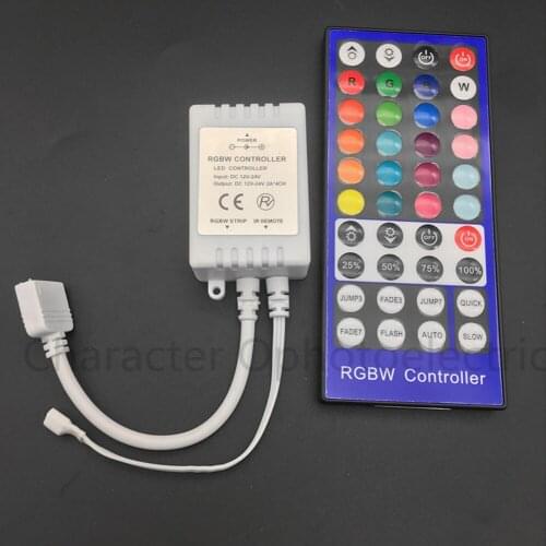 Conntroller 40Key Strip RGBW/RGBWW SMD 5050 LED Strip Light DC 12V 24V 6A IR Infrared Remote Controller Dimmer 20 Colors