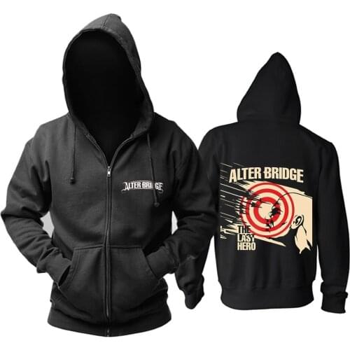 4 designs Crossbow Targets Zipper Sweatshirt Nice soft and warm Alter Bridge rock band black hoodies punk metal sudadera fleece