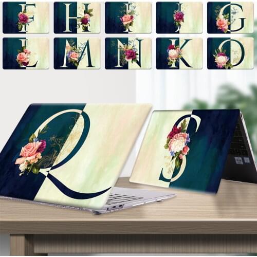 Hard Laptop Case for Huawei MateBook X Pro 13.9 2019/MateBook (D14/D15)/Honor MagicBook (14/15) Dust-proof Letter Pattern Case