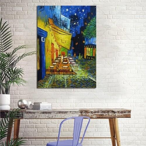 100%Hand Painted Modern At Night the Street Abstract Home Decoration Wall Pictures for Living Room Wall Art on Canvas Frameless