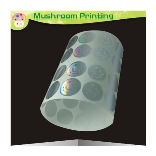 10000pcs,Round Diameter 10mm hologram Sticker Original labels sticker,one time use Hologram in silver waterproof laser stickers