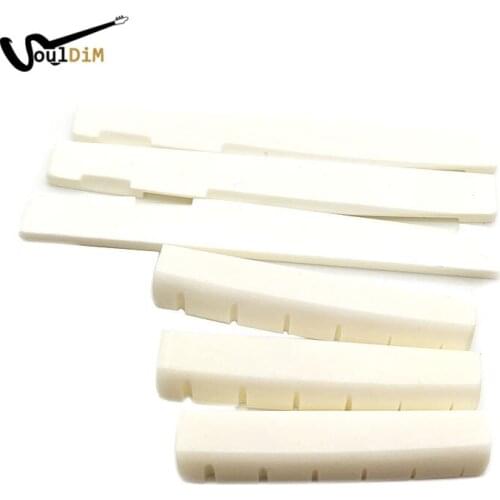 20pcs 6 Strings Guitar Nut and Saddle Guitar Bridge Ivory Bone Nut Saddle for Acoustic Classical Guitar Guitarra Accessories