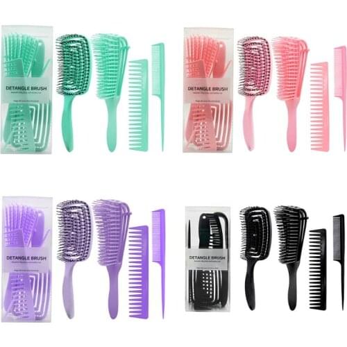 4pcs Anti-Static Comb Detangling Hair Brush Scalp Massage Combs Hairdressing Styling Tools for Salon Home Use New