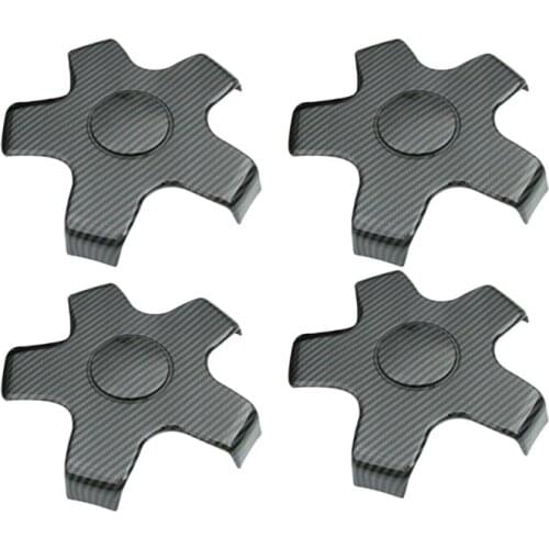 4Pcs Car Carbon Fiber Wheel Center Hub Cap Cover Protection Rim Cap for Tesla Model 3
