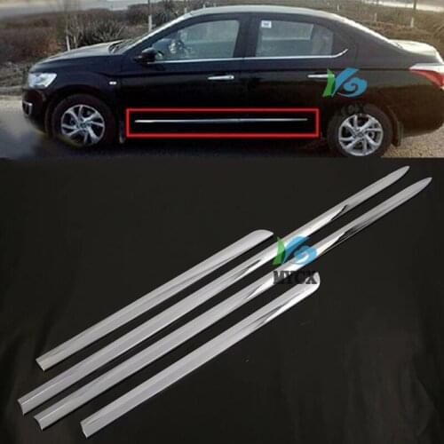 For Ford new Focus 2019 2020 4PCS Side Door Molding Body Strip Streamer Protection Lid Molding Cover Kit Trim Body trim strip