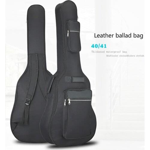 41 Inch Folk Guitar Bag Double Strap 8MM Sponge Oxford Acoustic Folk Guitar Gig Bag Cover with Double Shoulder Straps