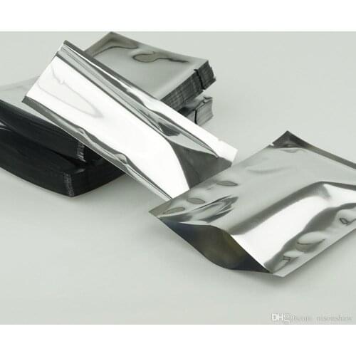 5*7cm silver aluminum foil bag-aluminizing plain pouch, heat sealed chocolate packaging pocket, facial mask packing
