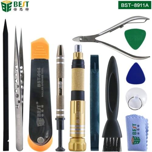 BST-8911A 13in1 Multifunctional tools Set For iPhone Laptop Mini Electronic Screwdriver Bits Mobile Repair Tools Kit Set+BOX