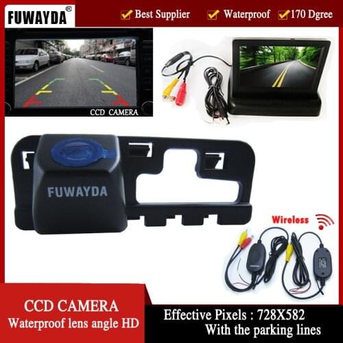 FUWAYDA Wrieless Auto video RearView Camera Car Reverse Parking Camera with foldable Monitor FOR Honda CCD 2006 2007 2008 2009