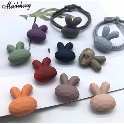 Korean Acrylic Rabbit Big Beads for Fashion Jewelry Making Keychain DIY Accessory Hair Rope Ornament Decoration Beads