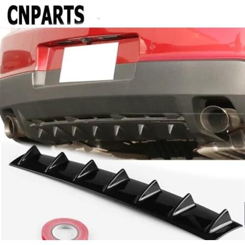CNPARTS For Skoda Octavia A5 A7 2 Fabia Yeti BMW E60 F30 X5 E53 Inifiniti Car Rear Bumper 3D Cool Shark Spoiler Stickers