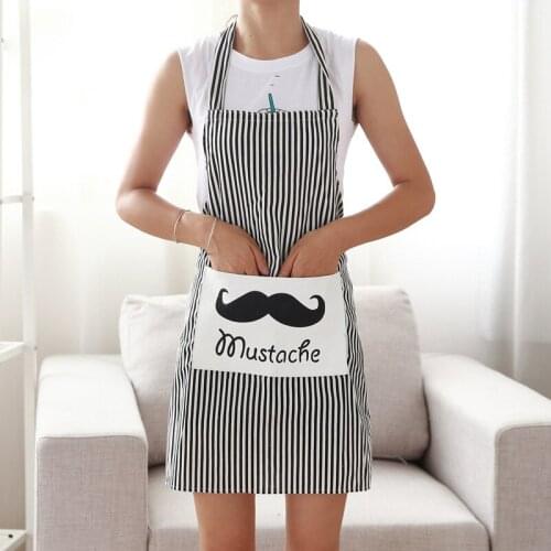 Womens Apron Kitchen Baking Ware Stripes Bib Aprons with Pockets Hairdresser Kit Salon Hair Tool Chef Waiter Kitchen Cook Tool