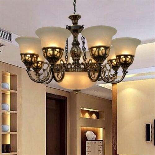 European style pendant lights country simple creative luxury retro iron pendant lamp dining room lights villa lamp ZX113