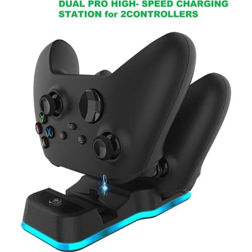 Game Controller Charging Dock for Xbox Series X Dual Pro High-speed Charging Station Stand Cradle for Xbox Series X Controllers
