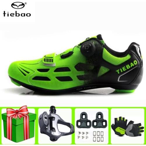 TIEBAO Road Shoes for Men Women Cycling Sneakers Self-locking Breathable Superstar Riding Bicycle Outdoor Sport Reflective Bike