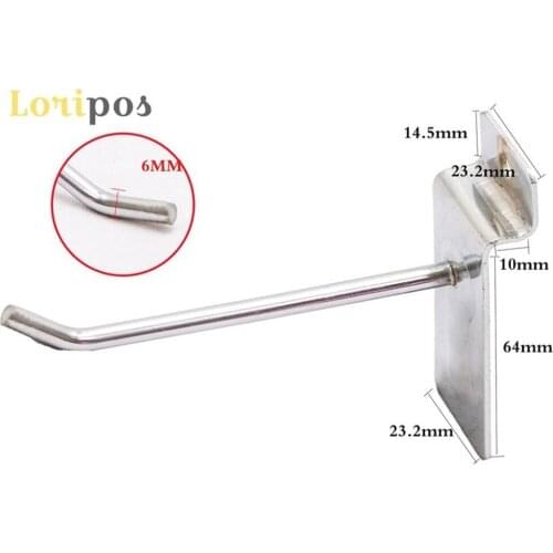Slot Plate Hook Supermarket Shelf Groove Rail Hanger Pole Shelf Accessory Fittings Hook Plate Single Line Peg Metal Hardware